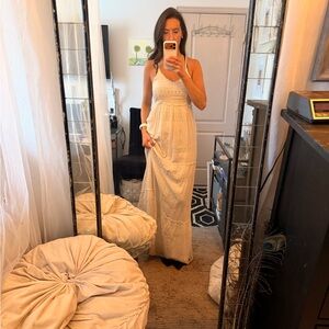 Elegant Cream Maxi Dress